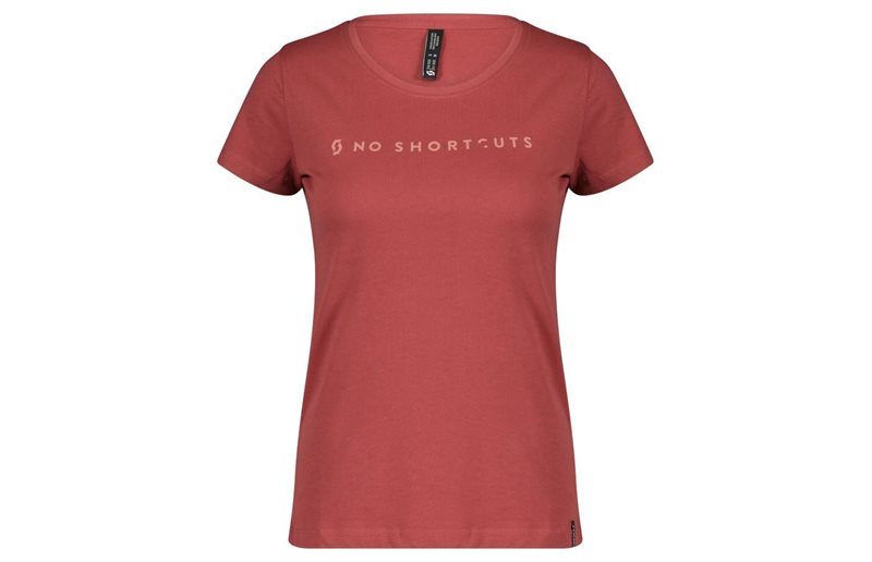 SCOTT T-shirt Dam No Shortcuts SS Burnt Red