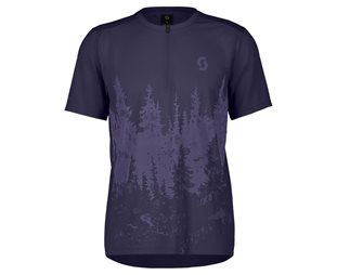 Scott Cykeltröja Herr Trail Flow Zip SS Cyber Purple