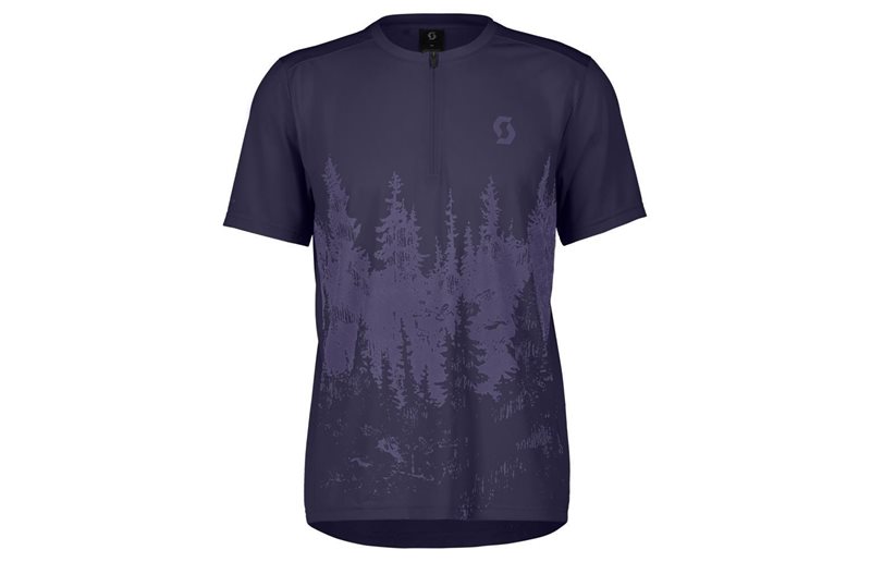 Scott Cykeltröja Herr Trail Flow Zip SS Cyber Purple