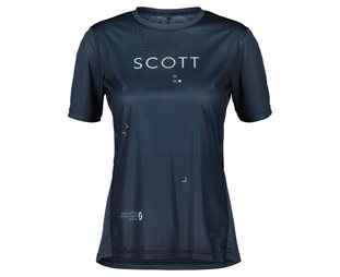 Scott Cykeltröja Dam Trail Flow SS Metal Blue/Fresh Green