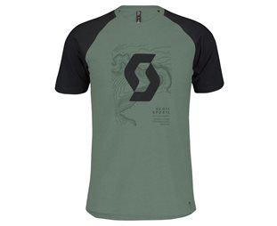 Scott Vapaa-ajan paita Tee Herr Icon Raglan SS Haze Green/Black