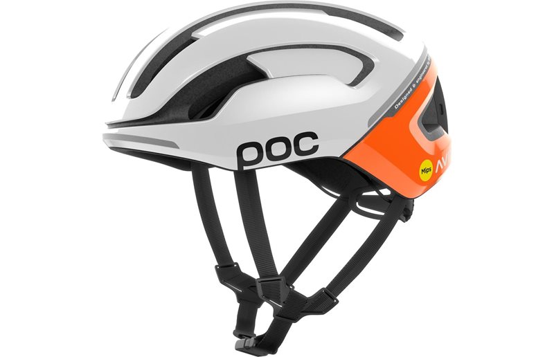 Poc Pyöräilykypärä Racer Omne Beacon Mips Fluorescent Orange AVIP/Hydrogen White