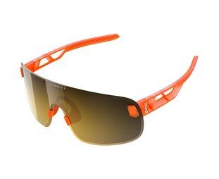 Poc Sykkelbriller Elicit Fluo. Orange Translucent/Clarity Road/Partly Sunny Gold