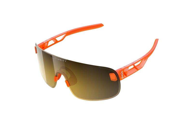 Sykkelbriller POC Elicit Fluo. Orange Translucent/Clarity Road/Partly Sunny Gold