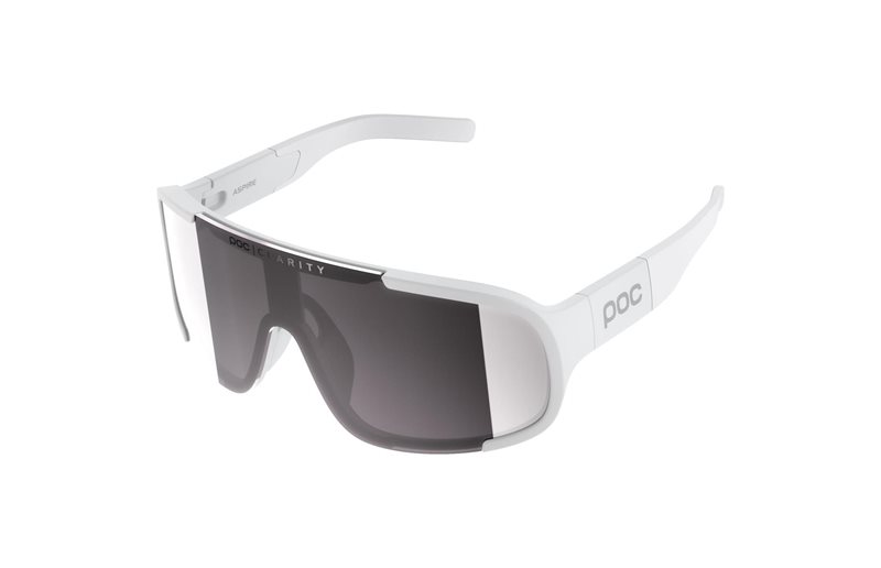 Sykkelbriller POC Aspire Hydrogen White/Clarity Road/Sunny Silver