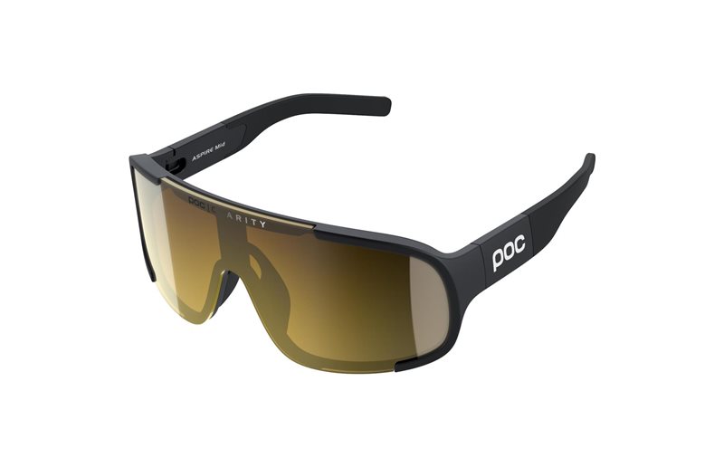 Pyöräilylasit POC Aspire Mid Uranium Black/Clarity Road/Partly Sunny Gold