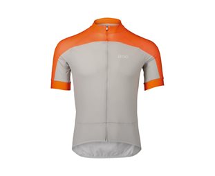 POC Pyöräilypaita Essential Road Logo Zink Orange/Granite Grey