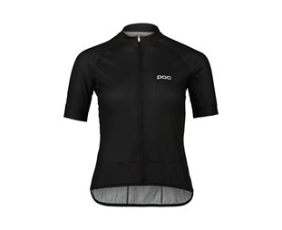 POC Naisten pyöräilypaita Essential Road Logo Uranium Black/Hydrogen White