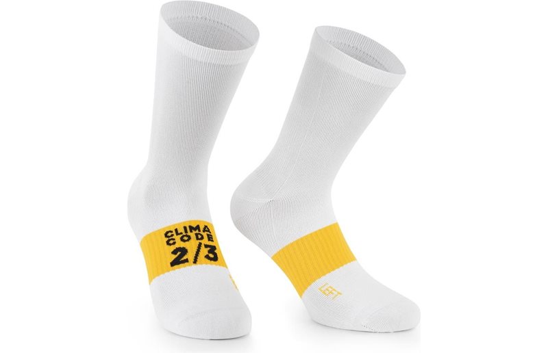 Assos Pyöräilysukat Spring Fall Socks EVO White Series
