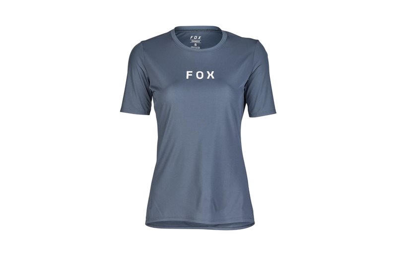 Fox Naisten pyöräilypaita Ranger SS Wordmark Graphite