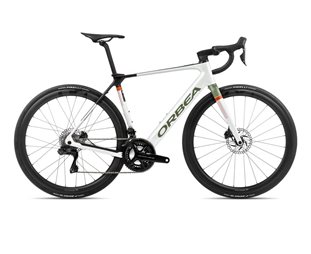 Maantie sähköpyörä Orbea Gain M10i White Chic-Metallic Green Artichoke