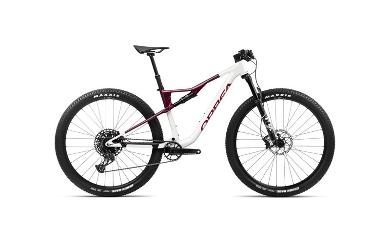 Täysjousto maastopyörä Orbea Oiz H20 White Chic- Shadow Coral Gloss
