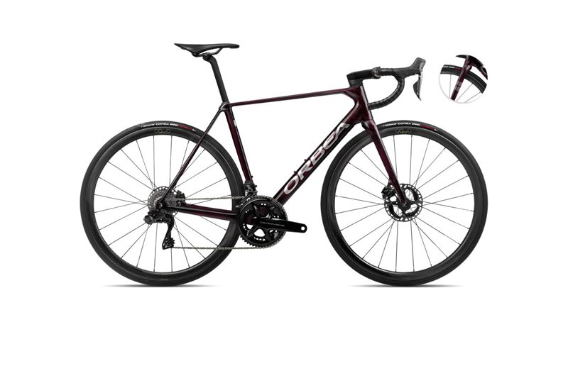 Maantiepyörä Orbea Orca M10iLTD PWR Wine Red-Titanium Gloss