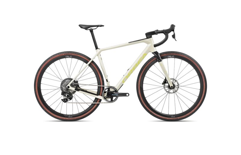 Orbea Gravel Bike Terra M21eteam 1x Ivory White-Spicy Lime Gloss (IVORY WHITE-SPICY LIME GLOSS/L)