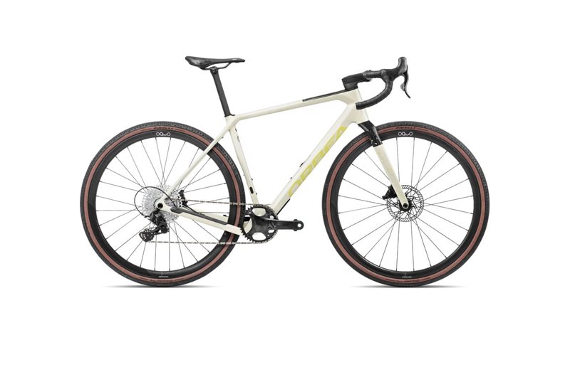 Gravel pyörä Orbea Terra M22TEAM 1x Ivory White-Spicy Lime Gloss