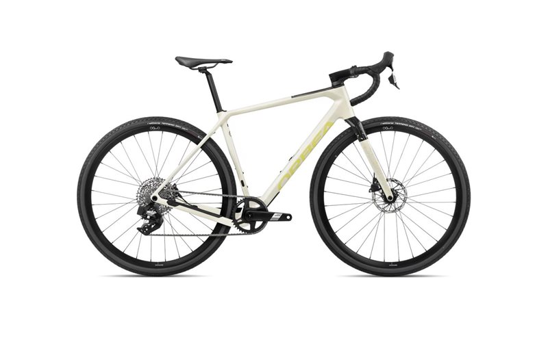 Gravel pyörä Orbea Terra M41eTEAM 1x Ivory White-Spicy Lime Gloss