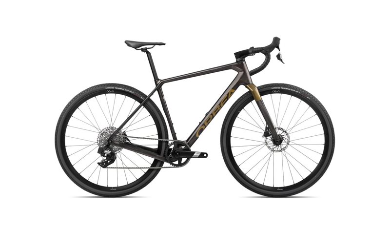 Orbea Gravel Bike Terra M41Eteam 1X Cosmic Carbon View-Metallic Olive G