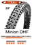 Pyöränrengas Cykelrengas Maxxis Minion DHF 120x2tpi DD/TR Taittuva 63-622 MUSTA