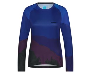 Shimano Naisten pyöräilypaita Sentiero Saiko LS Jersey Laivastonsininen