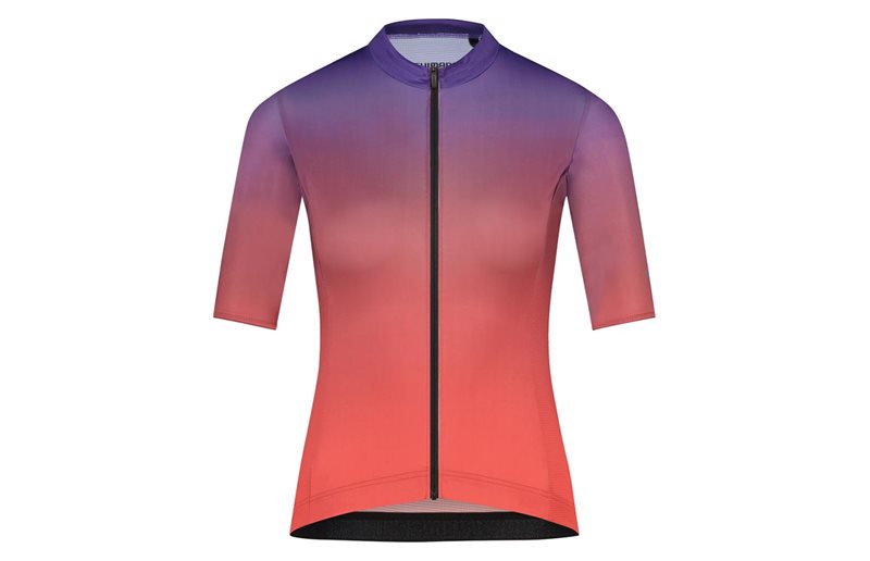 Shimano Pyöräilypaita Eleganza Yuri SS Jersey Violetti/Aprikoosi