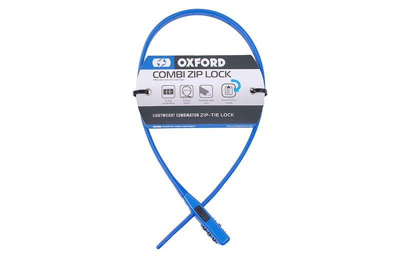 Yhdistelmälukko OXC Combi Zip Lock 470mm Blue