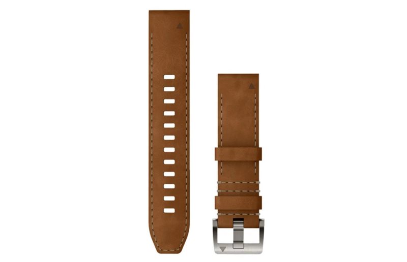Ranneke Garmin Quickfit 22 Strap (Leather/Hybrid) Ruskea/Musta
