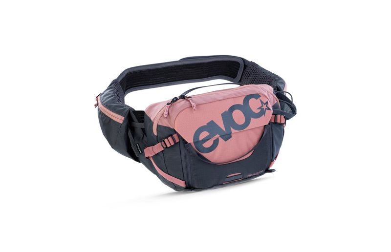 Vyölaukku EVOC Hip Pack Pro 3L + 1.5L juomarakko Pinkki/Harmaa