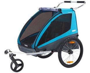 Pyöräkärry Thule Coaster XT (kahdelle lapselle) Sininen