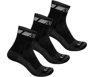 GripGrab Merino Regular Cut Strumpor 3-Pack Black