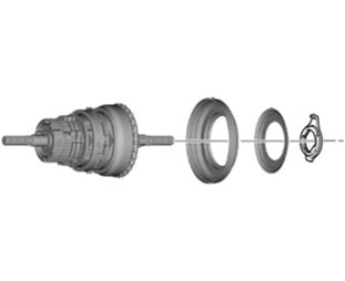 Navindsats Shimano Nexus SG-C3001-7C-DX 7 gear 175,5 mm