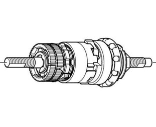 Navindsats Shimano Nexus Inter-3 med drejeplade på højre side