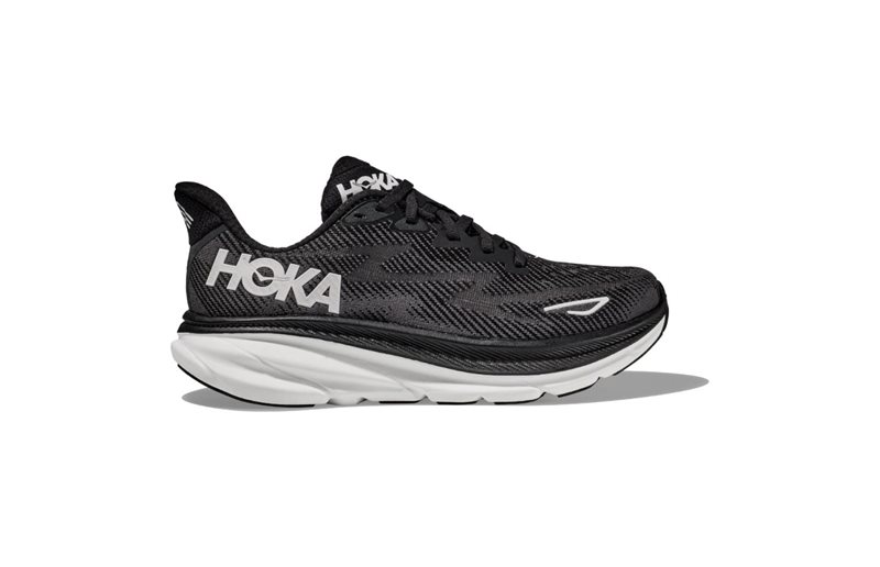 Hoka Löparskor Clifton 9 Wide Black/White