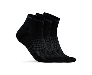 Craft Löparstrumpor Core Dry Mid 3-Pack Sock Black