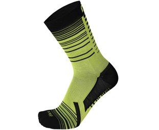 Mico Lightweight M1 Trail Run Crew Socks Yellow/Black