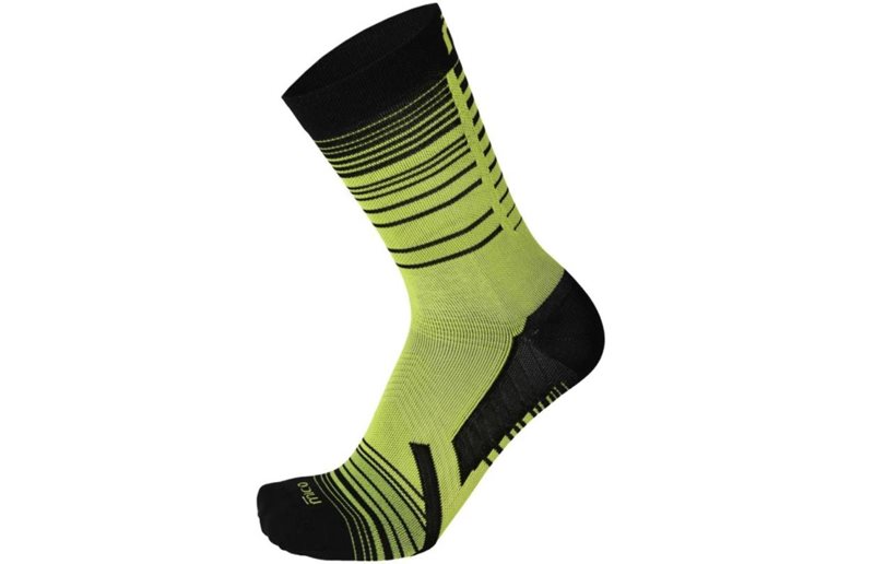 Mico Lightweight M1 Trail Run Crew Socks Yellow/Black