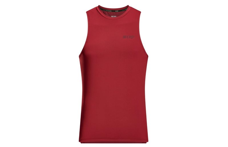 Cep Löparlinne The Run Tank Top Round Neck Dark Red Herr