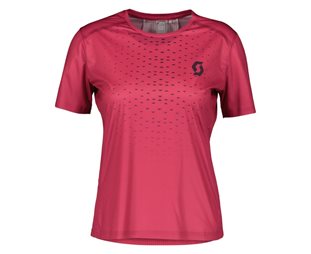 Scott Löpartröja RC Run Short Sleeve Carmine Pink/Dark Purple Dam