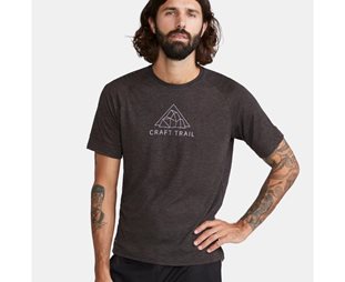 Craft Löpartröja Pro Trail Wool SS Tee Black/ Melange Herr