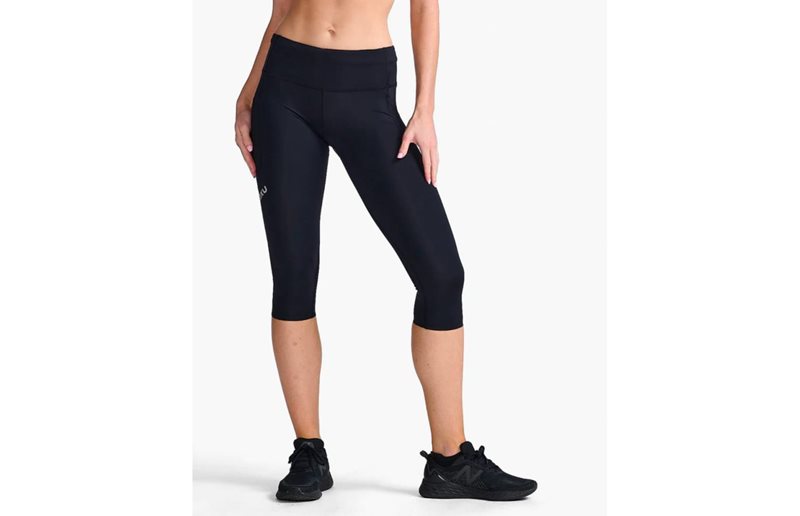 2XU Löpartights Aero Mid-Rise Compression 3/4 Tight Black/Silver