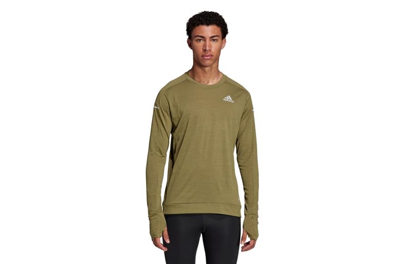 Adidas Löpartröja Cooler Longsleeve Focus Olive Herr