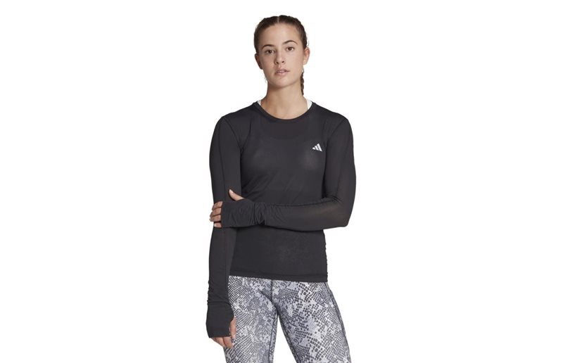 Adidas Löpartröja Fast Long Sleeve Black Dam