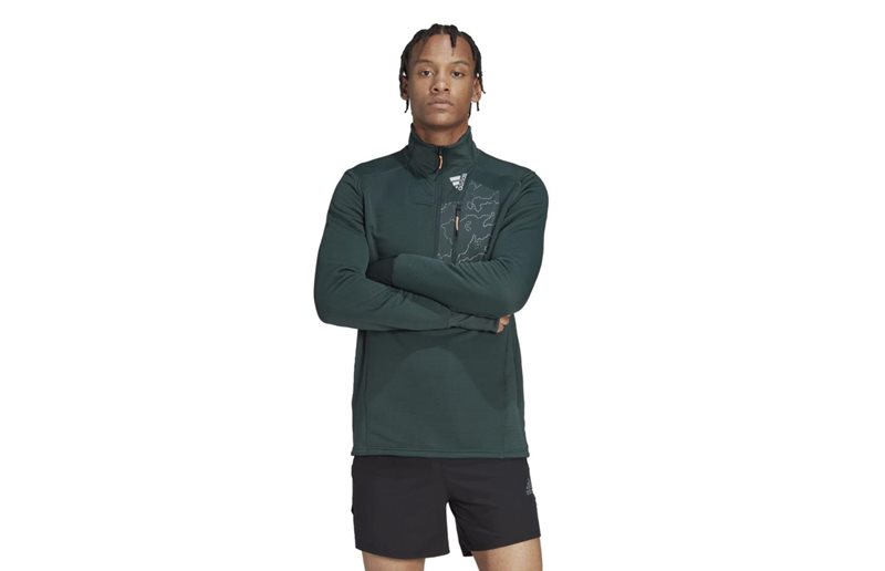 Adidas Löpartröja X-City 1/4 Zip Shagrn/Seimor Herr