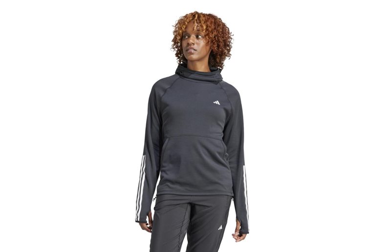 Adidas Löpartröja 3Stripes Hoodie Black Dam