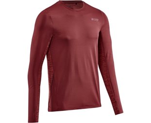 Cep Löpartröja The Run Shirt Round Neck Long Sleeve Dark Red Herr