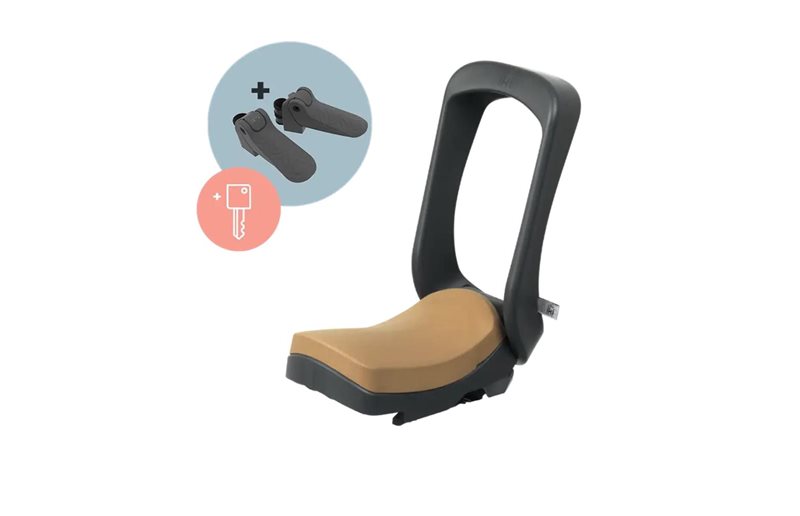 Lastenistuin URBAN IKI Junior bike seat Bincho Black/Kurumi Brown