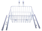 Wald Cykelkurv 1512 Drop Top Basket Silver