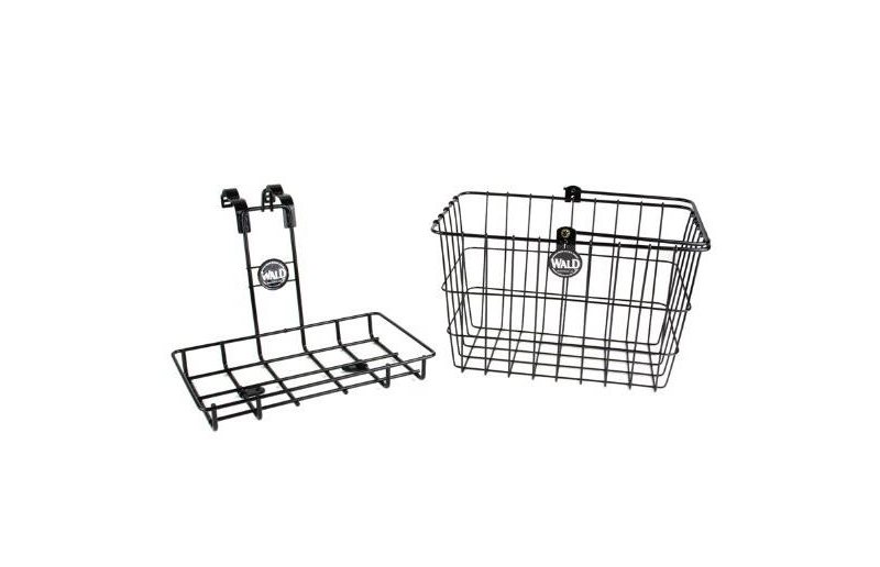 Wald Pakethållare Fram Med Korg 3339 Rack And Basket Black