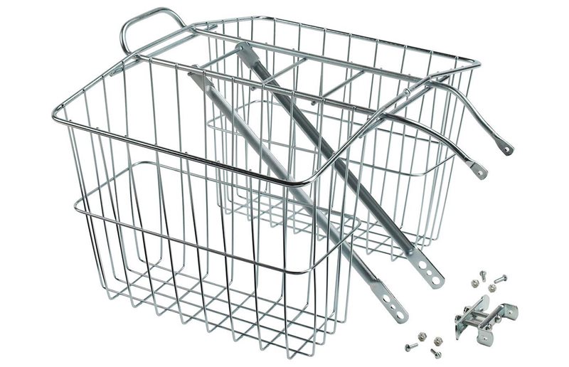 Wald Cykelkurv Pakkeholder 520 Rear Carrier Basket Silver