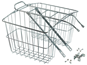 Wald Sykkelkurv Pakkeholder 520 Rear Carrier Basket Silver