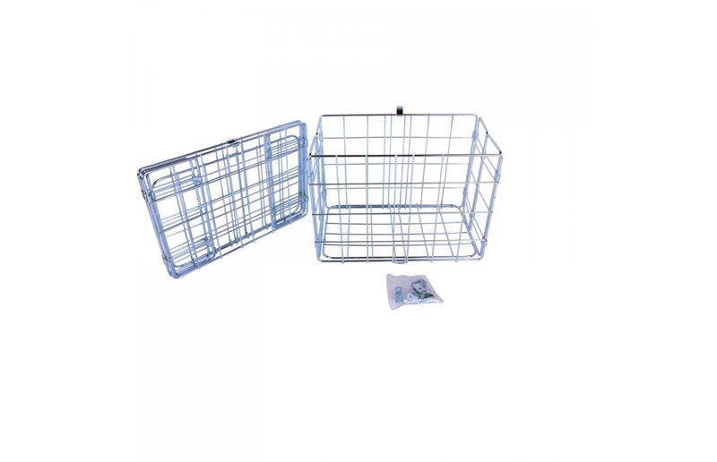Wald Cykelkurv Pakkeholder 582 Rear Folding Basket Silver